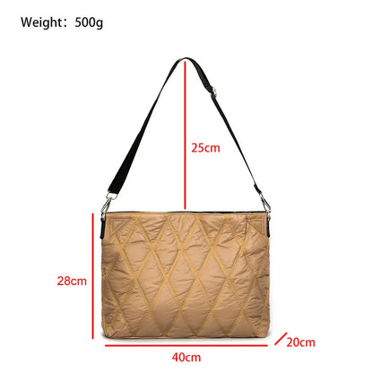Cotton-padded fashion handbag