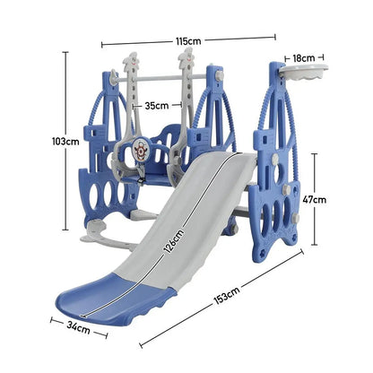 Kids slide climber and swing set