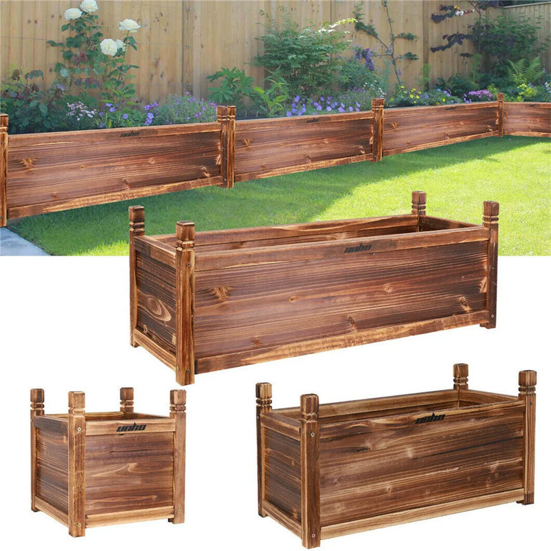 Wooden Raised Flower Bed