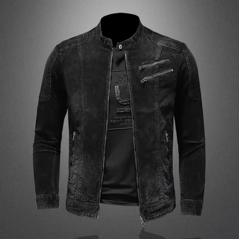 Loose casual stand collar zipper jacket