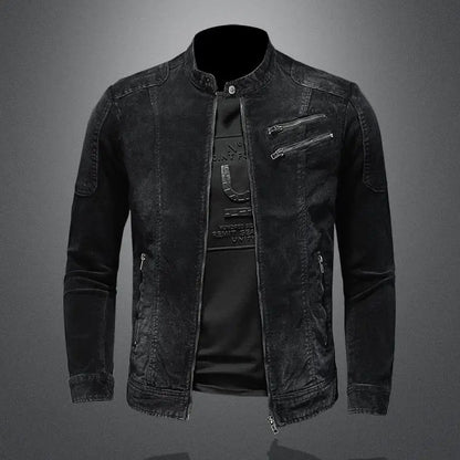 Loose casual stand collar zipper jacket