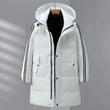 Men's Hooded Long Duck Down Coat