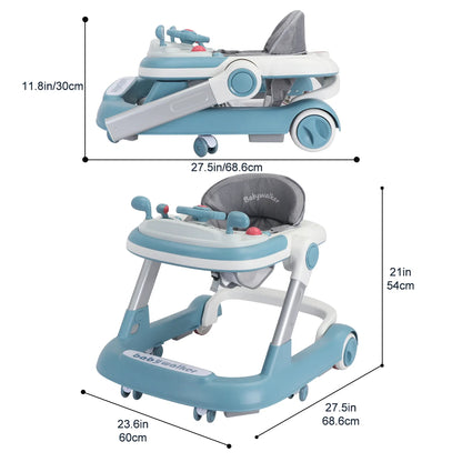 Foldable baby activity walker