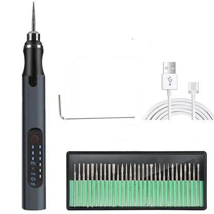 Usb cordless rotary woodworking engraving pen diy