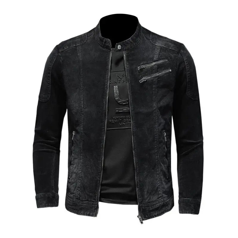 Loose casual stand collar zipper jacket