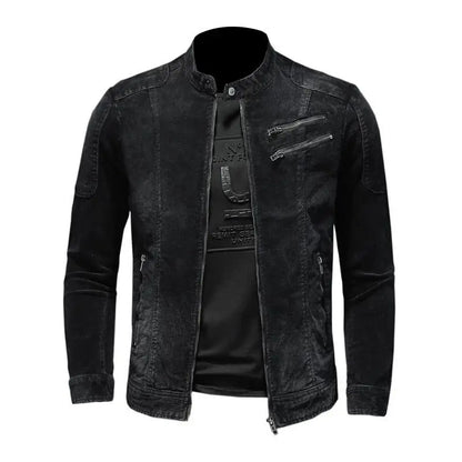Loose casual stand collar zipper jacket