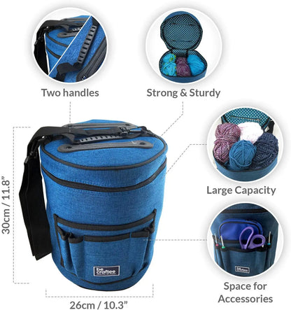Crochet & knitted portable yarn storage bag