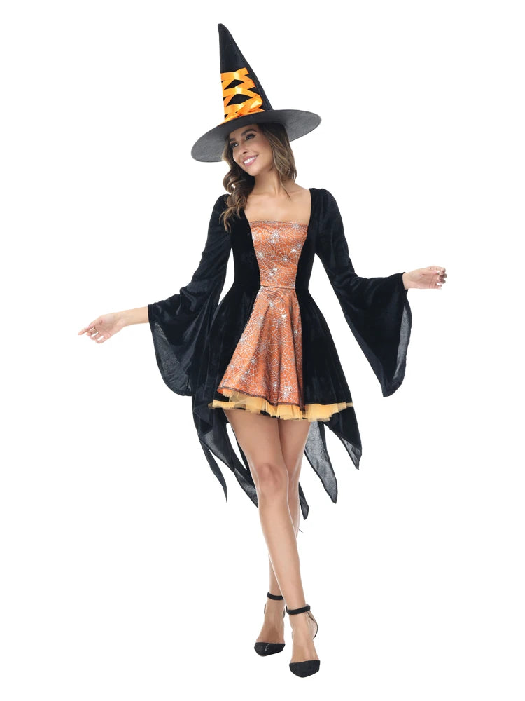 Gothic Short Witch Halloween Costumes