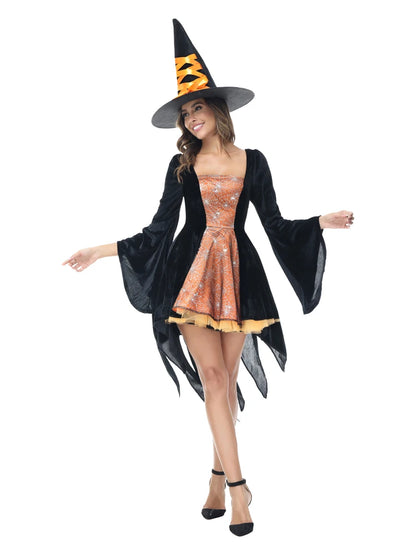 Gothic Short Witch Halloween Costumes