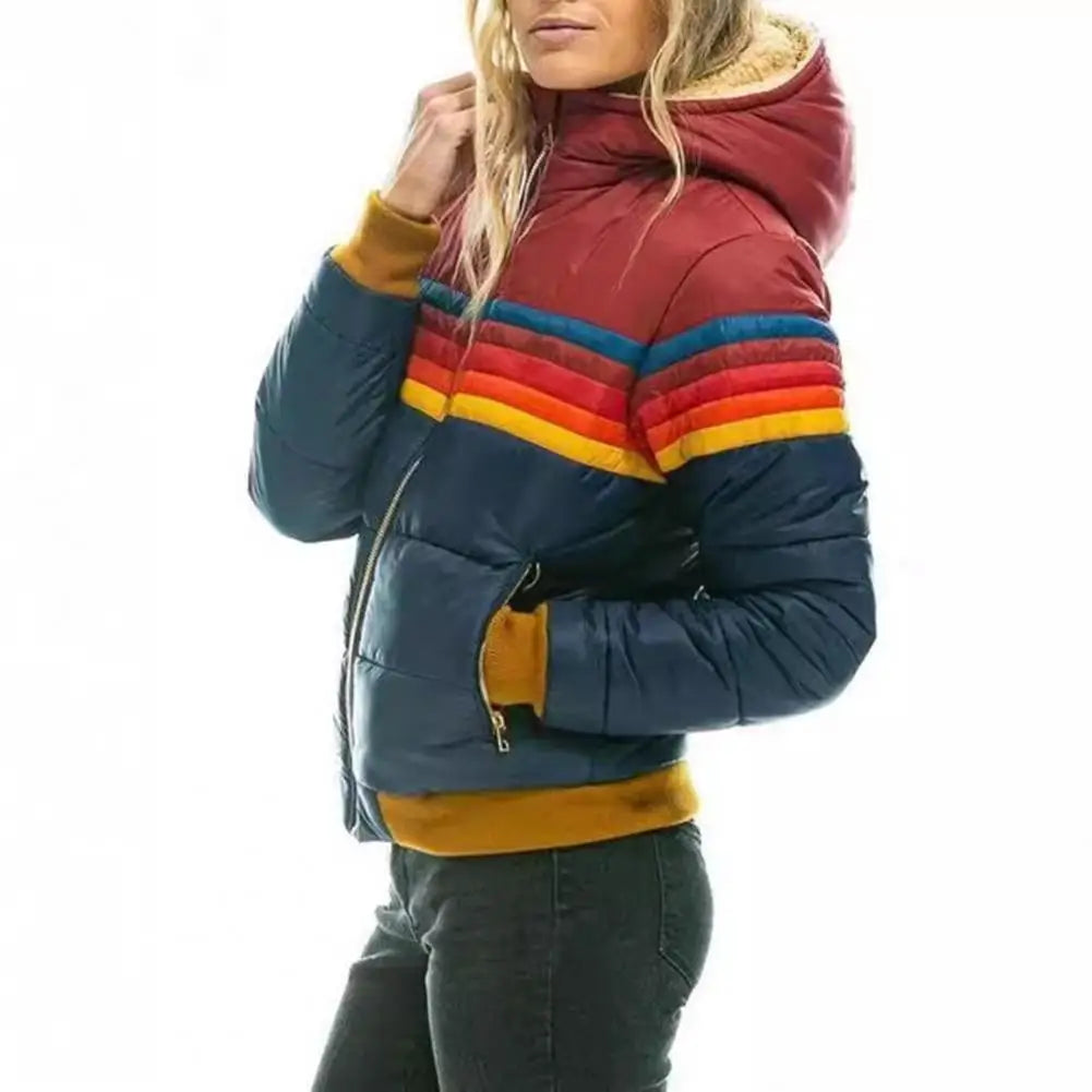 Women's trendy hooded parkas jacket
