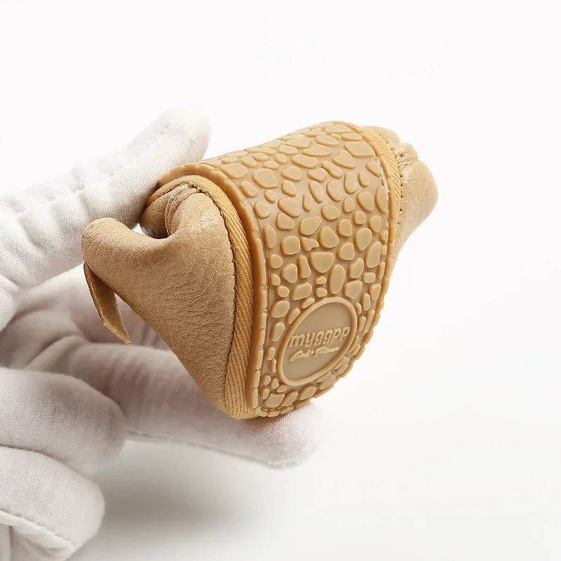 Solid leather non-slip sole baby shoes
