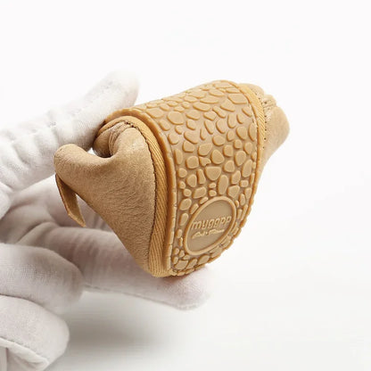Solid leather non-slip sole baby shoes