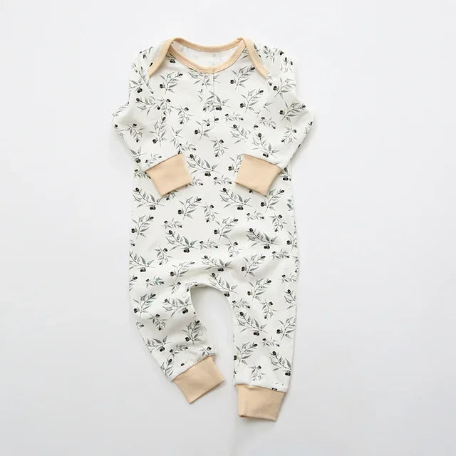 Long Sleeves Soft Cotton Newborn Jumpsuit
