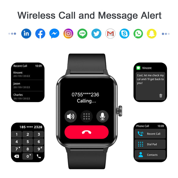 Heart Rate Sleep Blood Oxygen Monitor Smartwatch