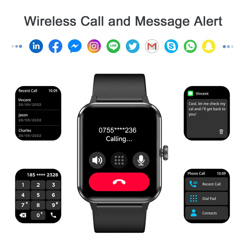 Heart Rate Sleep Blood Oxygen Monitor Smartwatch