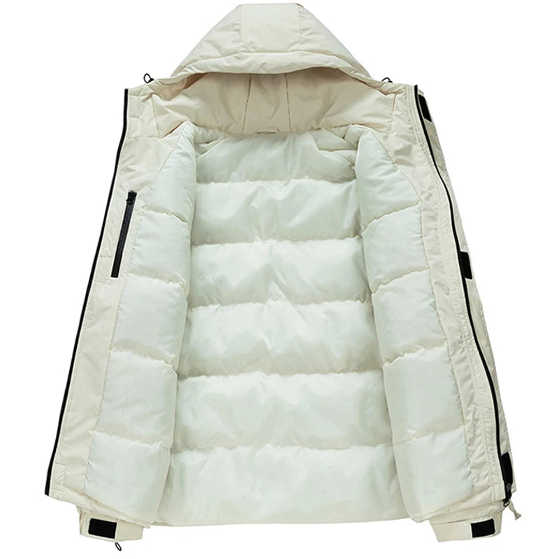 Casual waterproof thick fleece parkas jacket