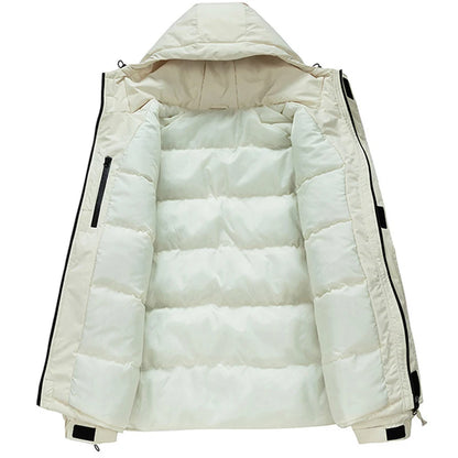 Casual waterproof thick fleece parkas jacket