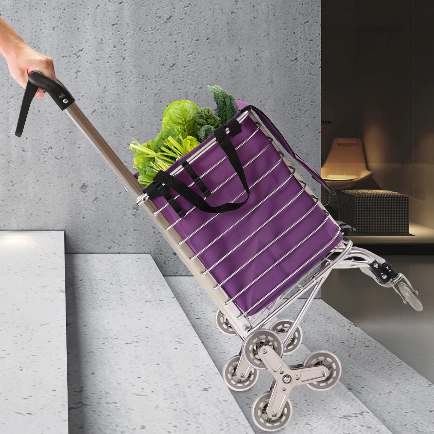 Grocery trolley folding shopping cart