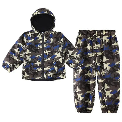 Unicorn raincoat jacket + pants set for kids