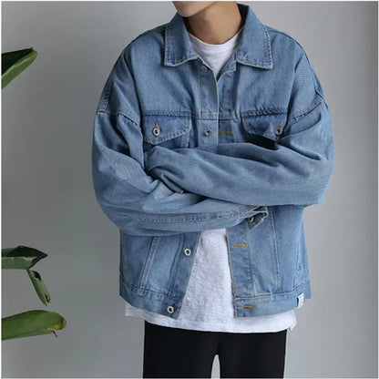 Men's trendy loose-fit denim jacket