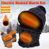 Electric Heating Warm Face Cover Neck Warmer Cap