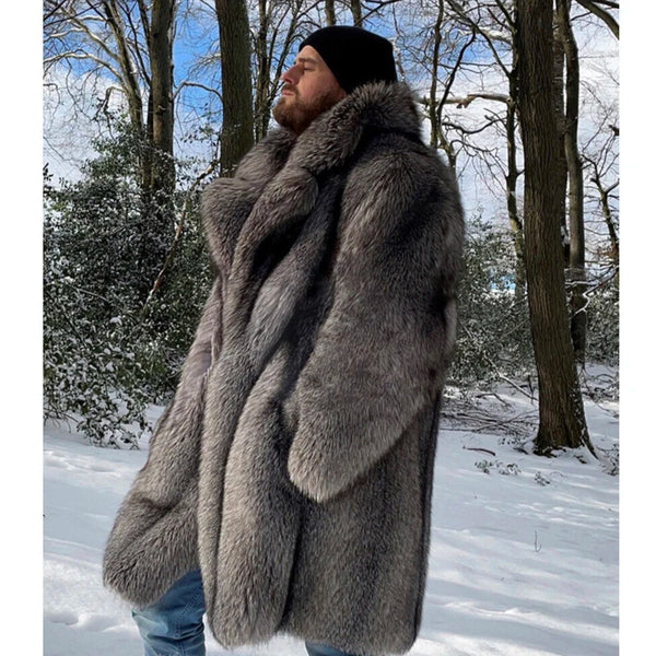 Winter Thickened Warm Mink Fur Long Coat