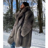 Winter Thickened Warm Mink Fur Long Coat