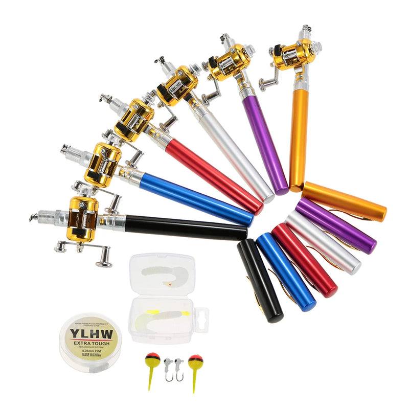 Mini Telescopic Portable Pocket Pen Fishing Rod Pole