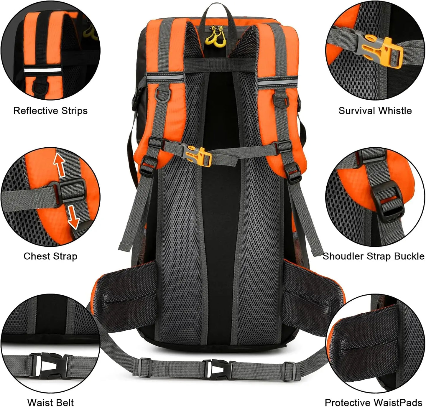Lightweight travel backpack with rain cover
