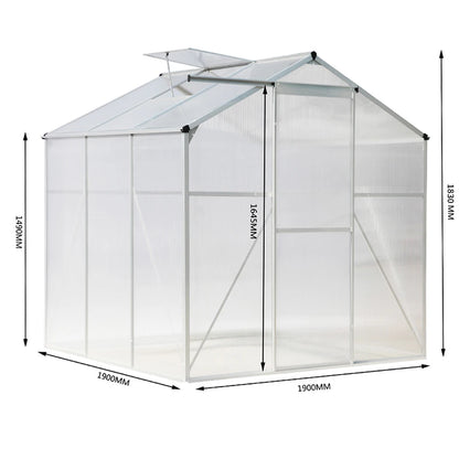 Polycarbonate rain gutter roof vent walk-in aluminum grow house