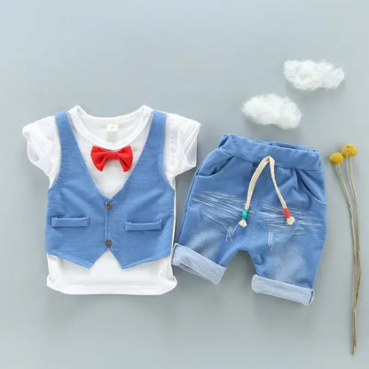 Cotton cool tee + shorts pants clothes set