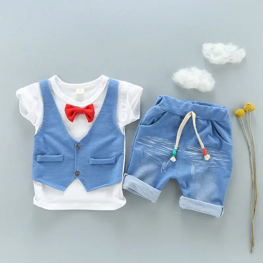 Cotton cool tee + shorts pants clothes set