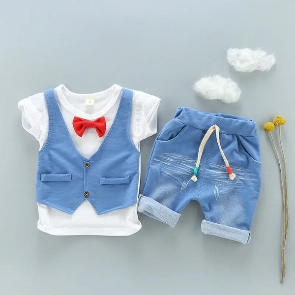 Cotton Cool Tee + Shorts Pants Clothes Set