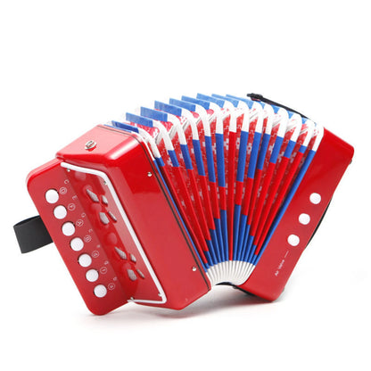 7 keys 2 bass small accordion educational musical instrument