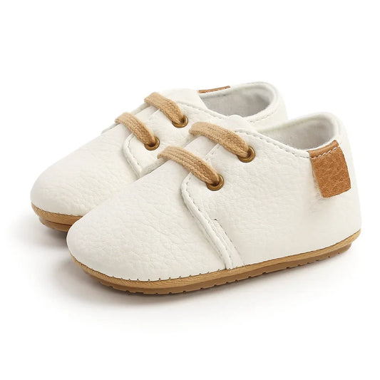 Solid leather non-slip sole baby shoes