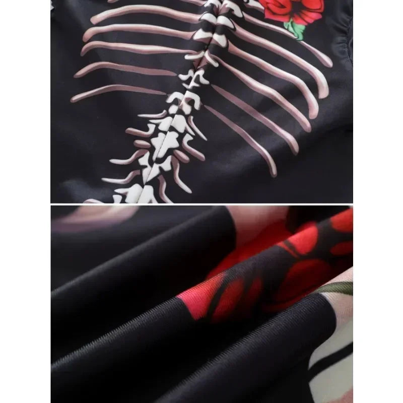 Halloween Rose Skeleton Play Costume