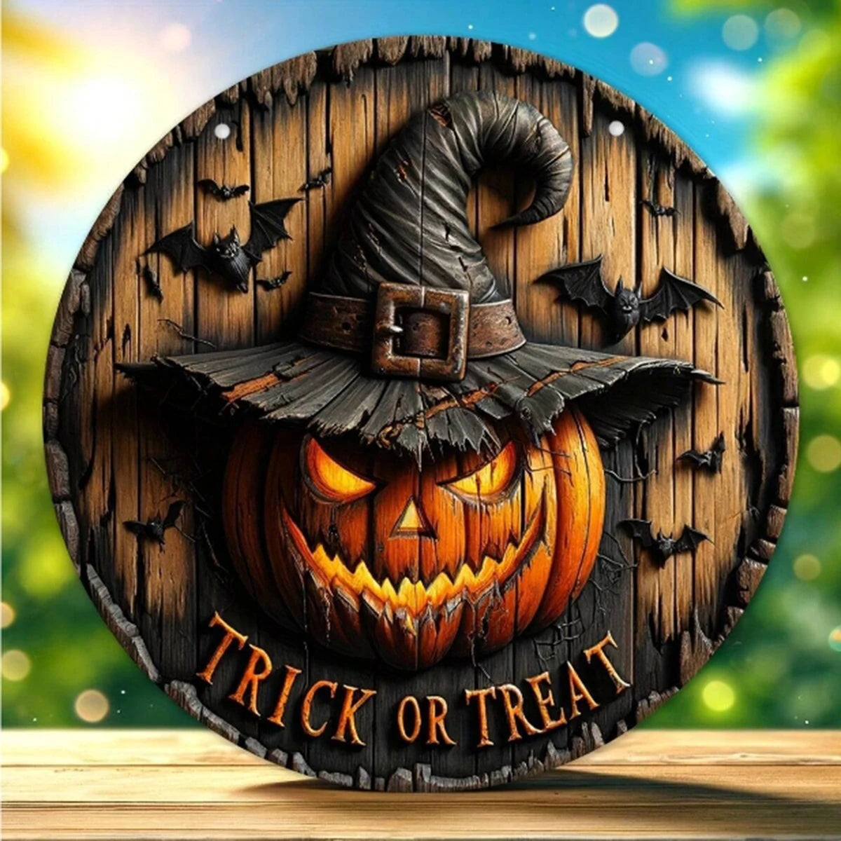 Halloween Wooden Horror Art Decoration