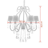 Elegant White Chandelier with 2300 Crystals