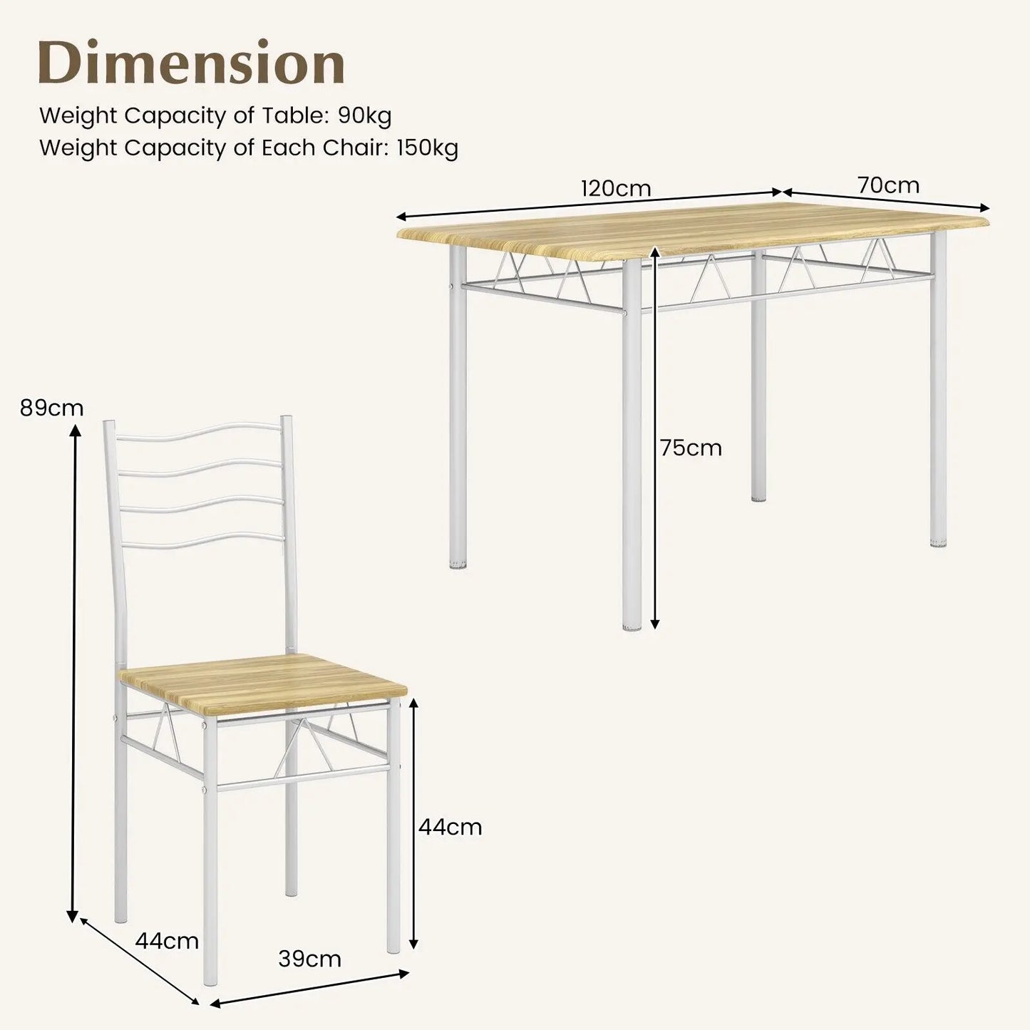 5 pcs counter height dining table set