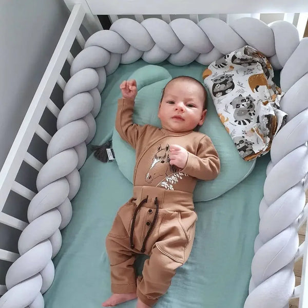 Braid Knot Pillow Baby Bumper Bed