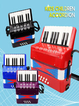 Kid's 17-Key 8 Bass Mini Accordion Educational Musical Instrument