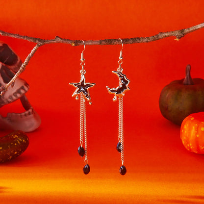 Gothic Vampire Bat Halloween Pendant Earring