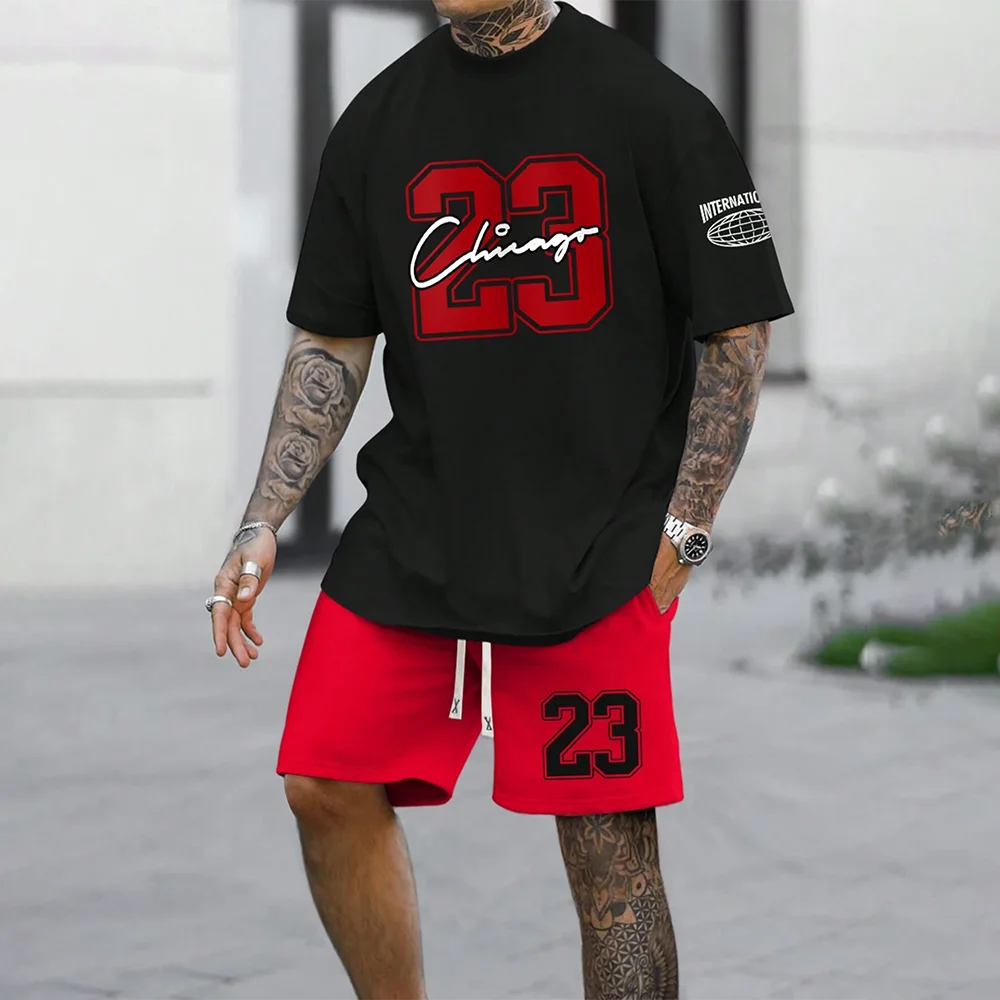 Loose digital print quick drying men's set