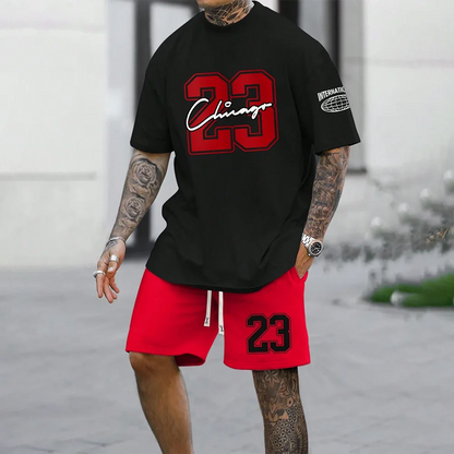 Loose digital print quick drying men's set