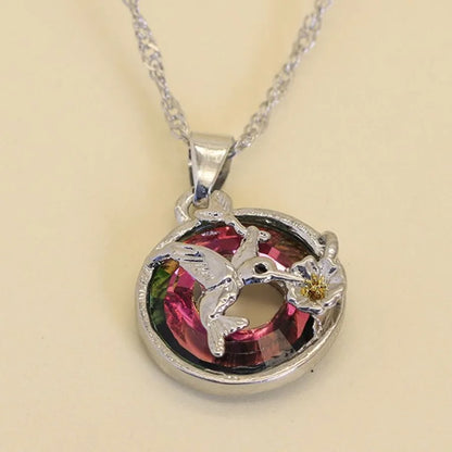 Fashion Hummingbird Shaped Pendant Necklace