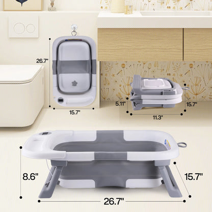 Baby bath tub with soft cushion