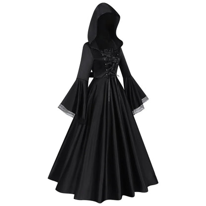 Halloween Gothic Hooded Dress