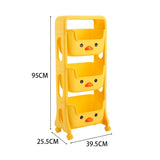 Mobile Multi-Tier Kids Toy Storage Rack