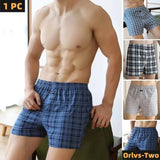 Loose High Waist Cotton Lattice Underwear