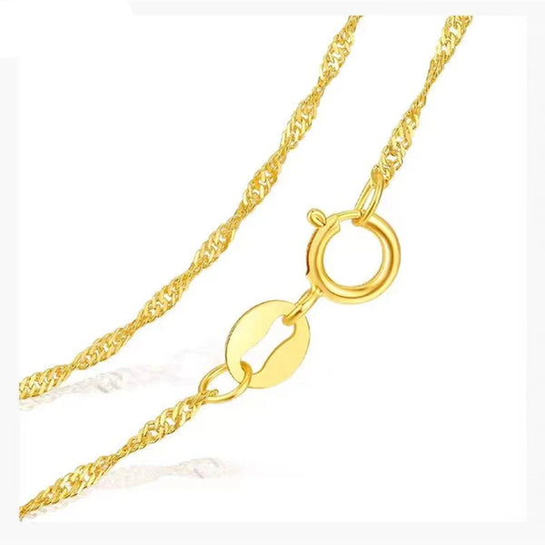 Original 18k Wave Chains Gold Necklaces